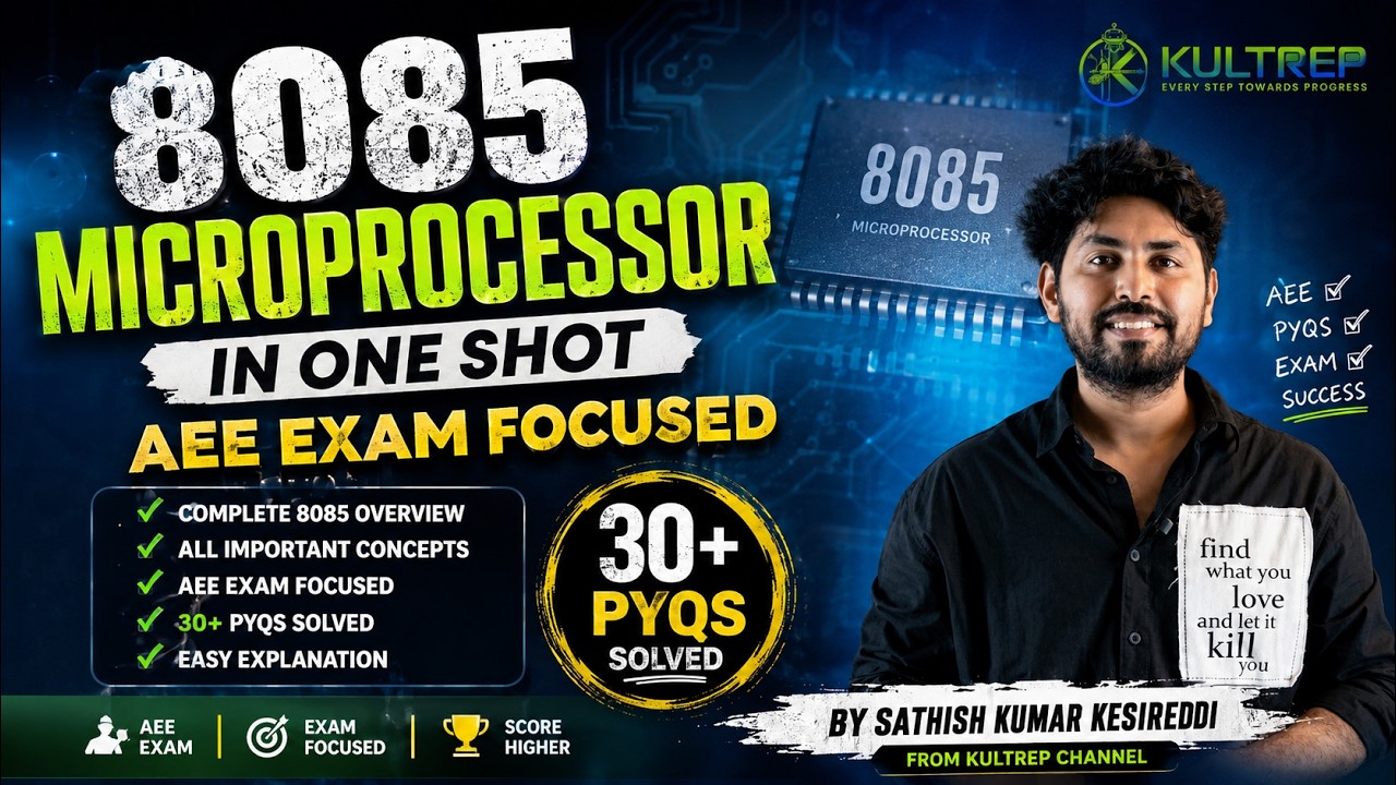 8085 Microprocessor in One Shot | Complete AEE Exam Preparation | 30+ PYQs Solved | Telugu