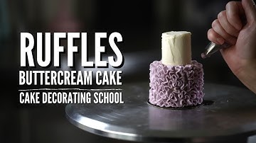 Easy Buttercream Ruffles [ Cake Decorating For Beginners ]