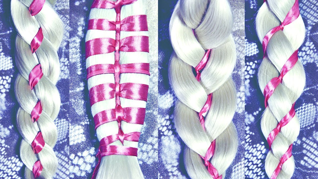 4 косы с лентами в Школу 🎀 ПОНЯТНЫЕ УРОКИ 🎀 