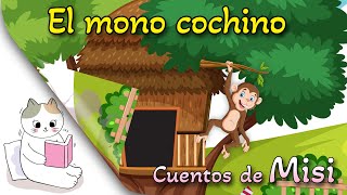 The dirty monkey  Recycling stories for children  Children's bedtime stories in Spanish