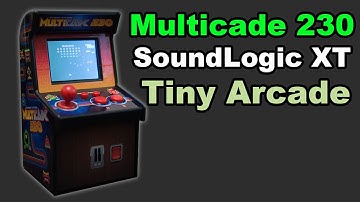 SoundLogic XT Multicade 230 Miniature Retro Arcade Video Game Machine Review and demo