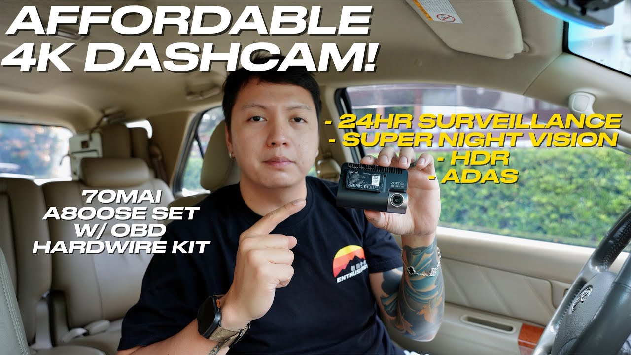 4K Dashcam na affordable, w/ lots of security features 70MAI A800SE w/ OBD Hardwire kit Jec Episodes