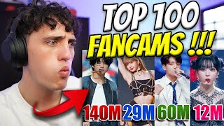 South African Reacts To TOP 100 MOST VIEWED KPop FANCAMS of All Time  2022 !!!