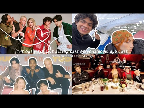The One Piece Live Action cast being a ✨chaotic and cute✨ bunch for 9 minutes and 1 second straight