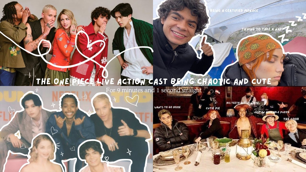The One Piece Live Action cast being a ✨chaotic and cute✨ bunch for 9 minutes and 1 second straight