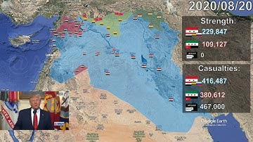 Syria & İraq Civil war in 1 Minute  Using Google Earth  [ALTERNATE]