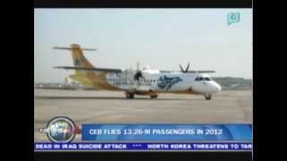 Cebu Pacific flies 13.26-M passengers in 2012
