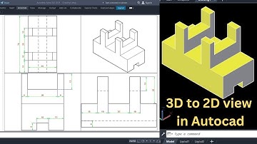 Convert 3d to 2d autocad | how to convert 3d to 2d in autocad