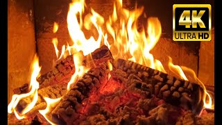 🔥Fireplace 4K. Cozy Fireplace Sounds. Relaxing Fireplace with Burning Logs &amp; Fire Sounds