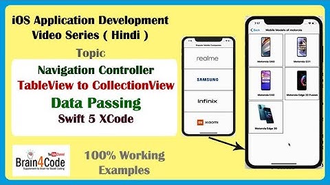 How to Implement TableView to CollectionView Navigation ( Data Pass ) in Swift 5 XCode | Hindi | iOS