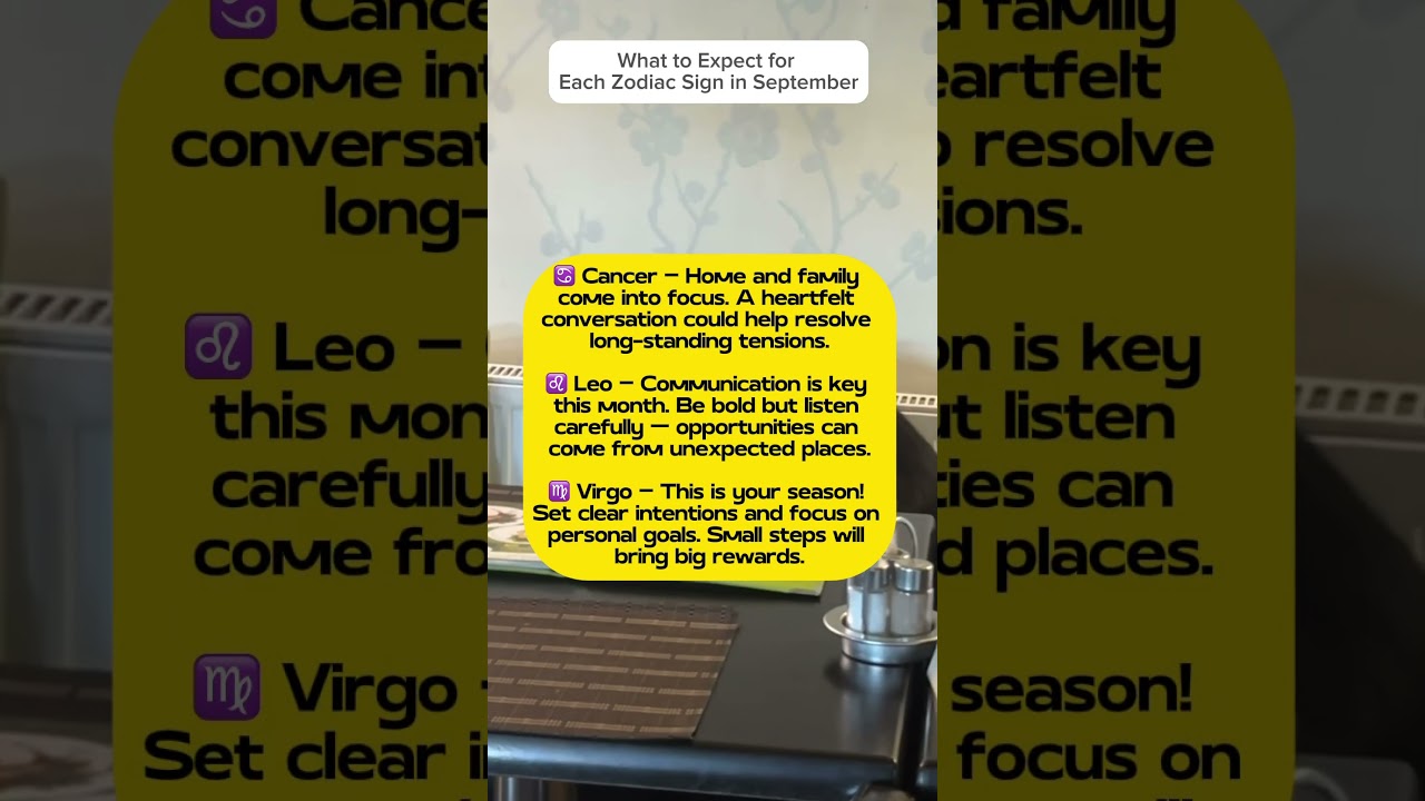What to Expect for Each Zodiac Sign in September PART 2/4