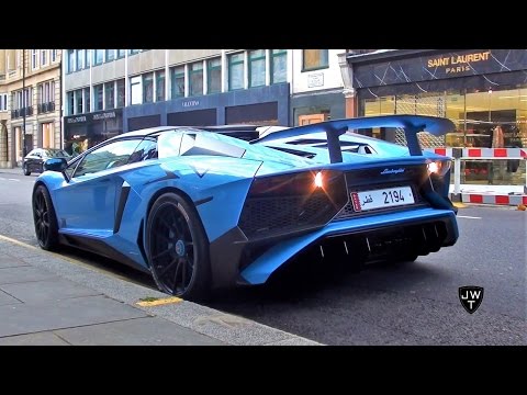 Lamborghini Aventador (SV) INVASION In London!! Revs & Acceleration Sounds!