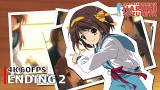 The Melancholy Of Haruhi Suzumiya - Ending 2  【Tomare!】 4K 60Fps Creditless | Cc