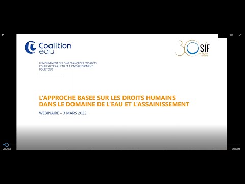 Webinaire - L’approche basée sur les droits humains dans le domaine de l’eau et de l’assainissement