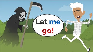 Martin is chased by DEATH! | Basic English conversation | Learn English | Like English