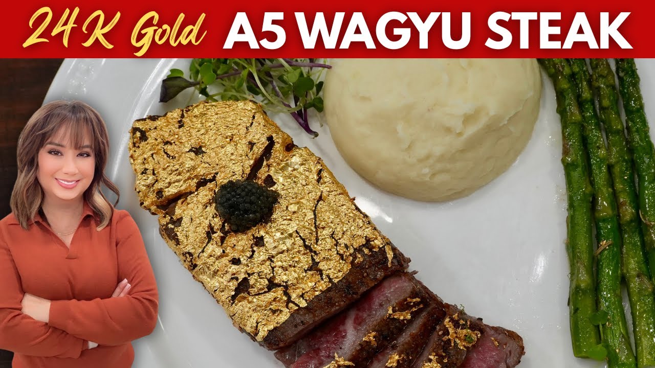 Стейк Вагю A5 с 24-каратным золотом: самый роскошный Вагю в мире.