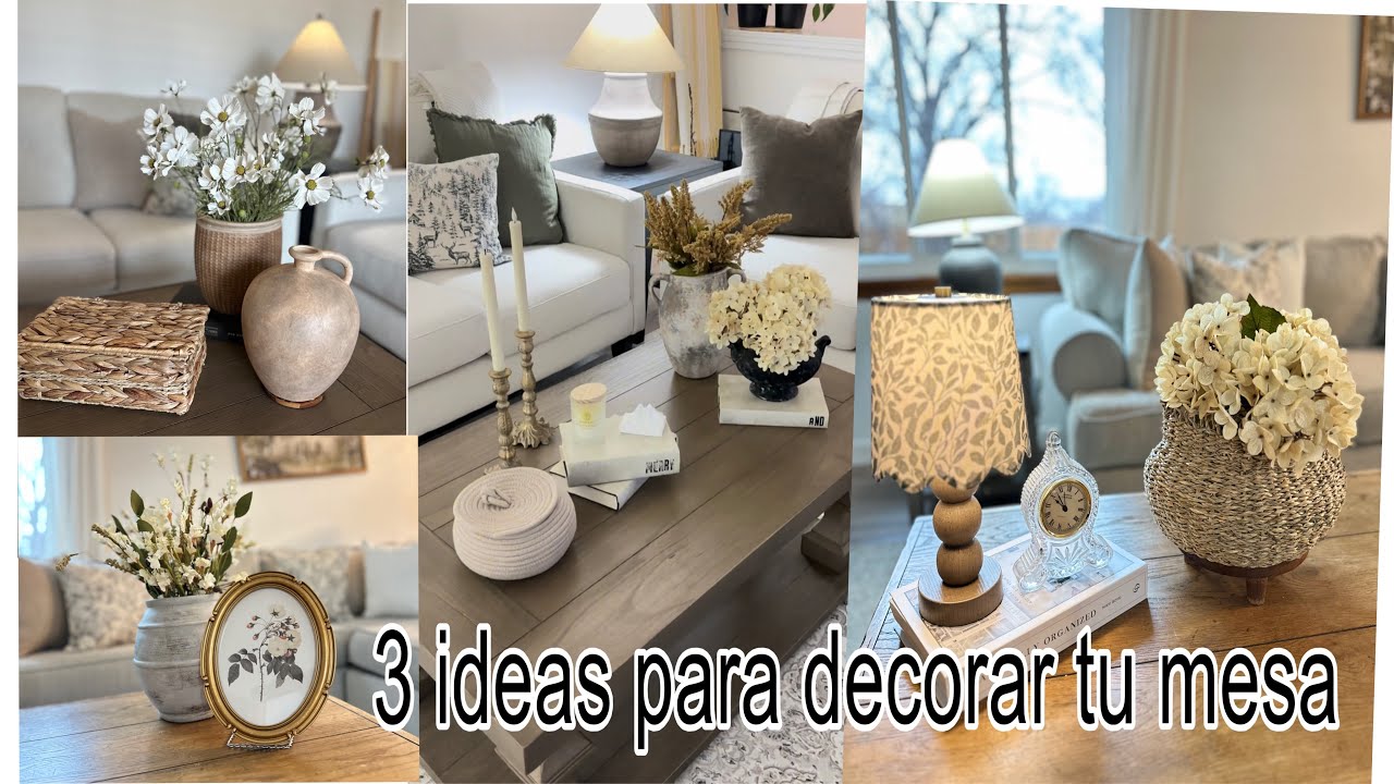 3 Ideas Para Decorar La Mesa De Centro / Coffee Table Ideas 