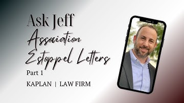 Association Estoppel Letters