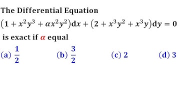 necessary condition of exactness IIT Jam 2012 exact differential equations mathematics