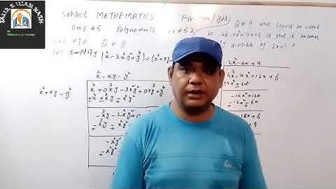 lec10 class 8th unit 5 polynomial ex#5.2 q8 part vi and q9,10,11