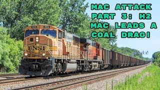 MAC Attack Part 3: H2 SD70MAC (BNSF 9919)  leads a coal drag!
