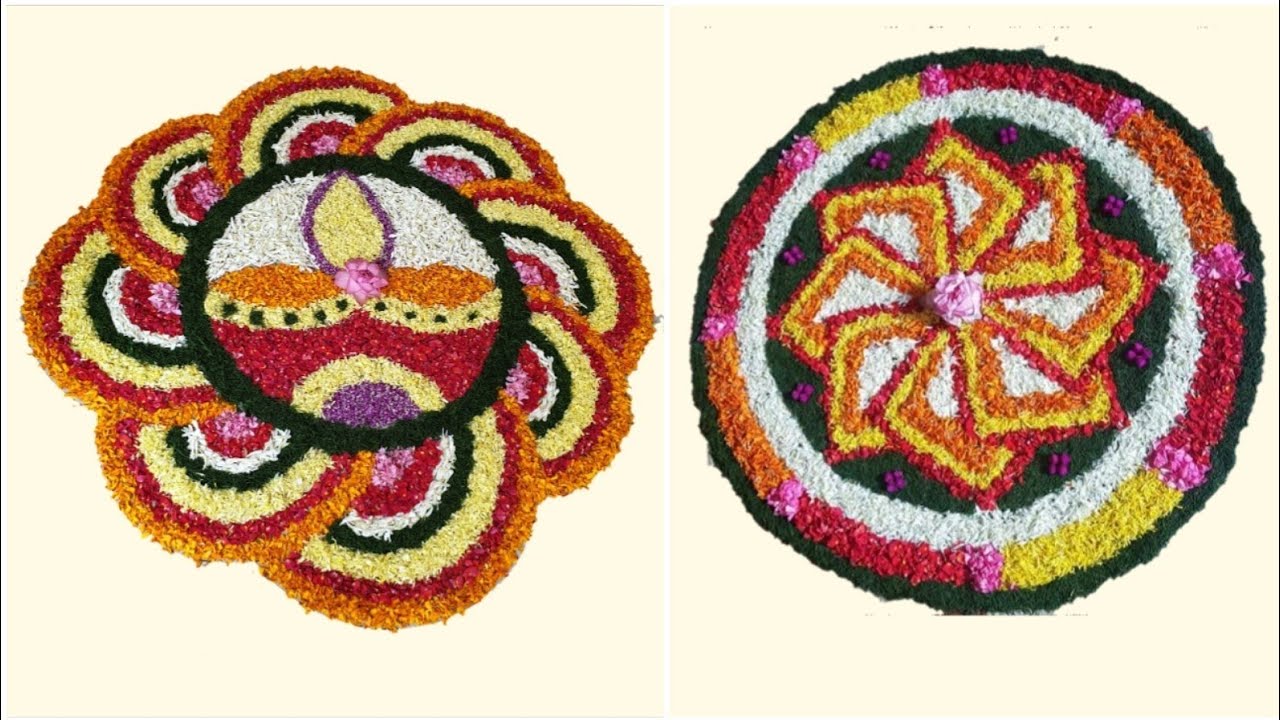 latest onam pookalam designs 2020 | poo kolam | onam athapookalam ...