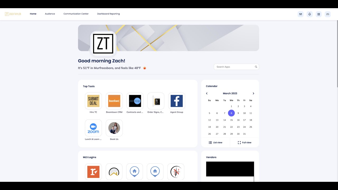 New Zach Taylor Real Estate Dashboard Launches! YouTube