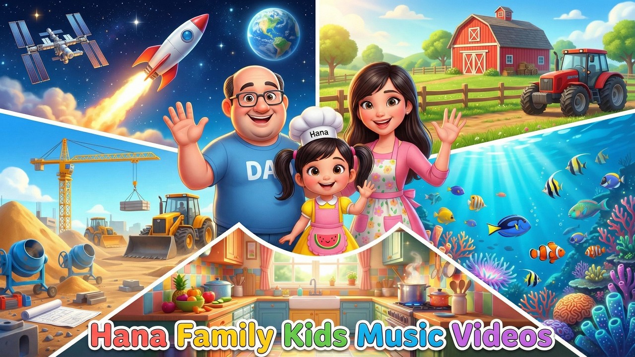 HANA FAMILY - Tuyển Tập 5 Bài Hát Thiếu Nhi Remix Cực Sôi Động | Bé Học Và Chơi (3D Animation)