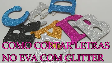 Como colar letras de Eva em TNT?