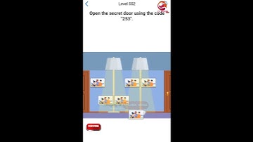 EASY GAME LEVEL 552 Open The secret Door Using The Code 253
