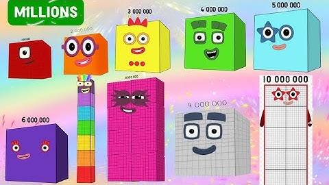NUMBERBLOCKS LEARN TO COUNT BY TENS | HUNDREDS | THOUSANDS | MILLIONS | GIANT NUMBERS | hello george