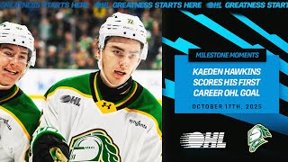 Kaeden Hawkins First Ohl Goal