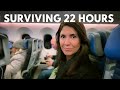 The world&#39;s LONGEST FLIGHT! Not quite… still, 22 HOURS flying!