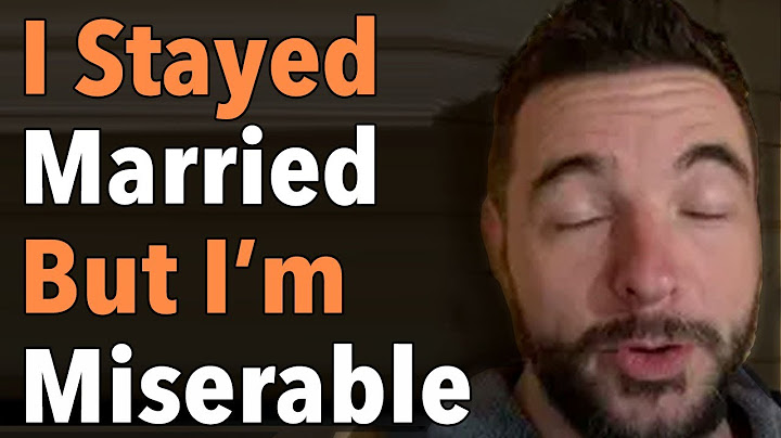 I Stayed Married But I'm Miserable