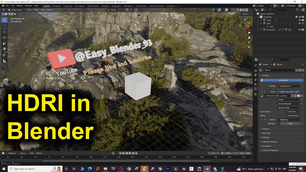 how to use HDRI in blender - YouTube