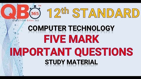 TN | 12th Standard Computer Technology Five Mark Important Questions - Full Portion
