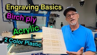 Engraving Basics in Wood, Acrylic and 2 Color Rowmark sign material