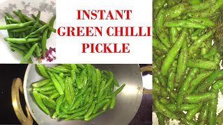 INSTANT GREEN CHILLI PICKLE | ਹਰੀ ਮਿਰਚ ਦਾ ਅਚਾਰ | chili pickle without vinegar | Green Chilli Masala