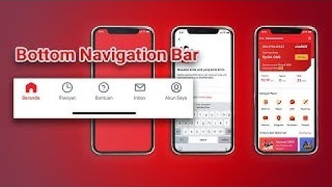 Telkomsel Clone App - Flutter UI | Bottom Navigation Bar