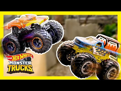 Видео: ЖУТКИЙ КОСТЯНОЙ ЯРД МЕГА ПРЫЖОК! | Монстр Грузовики | @HotWheelsRussia 3+