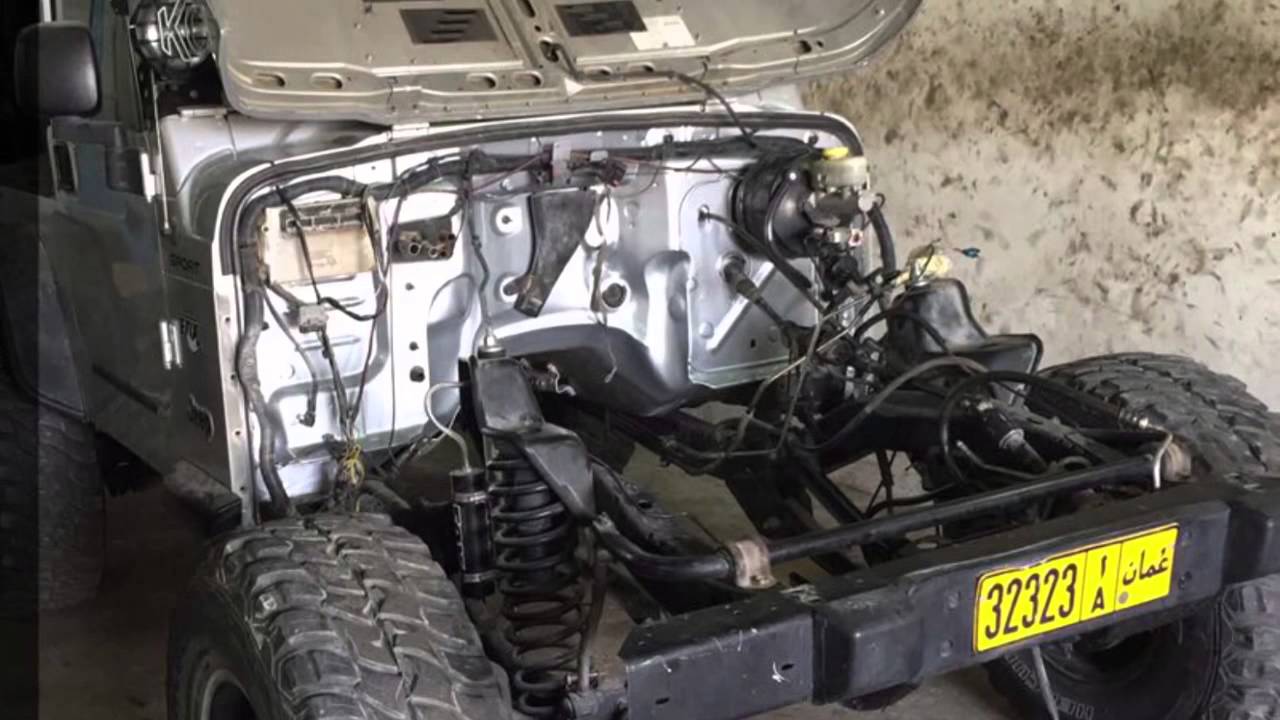 Jeep wrangler swap to v8 vortec 5.3 engine - YouTube jeep jk wiring harness 