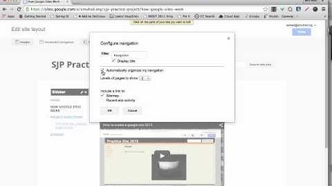 Google Sites - Editing the Sidebar and Site Navigation