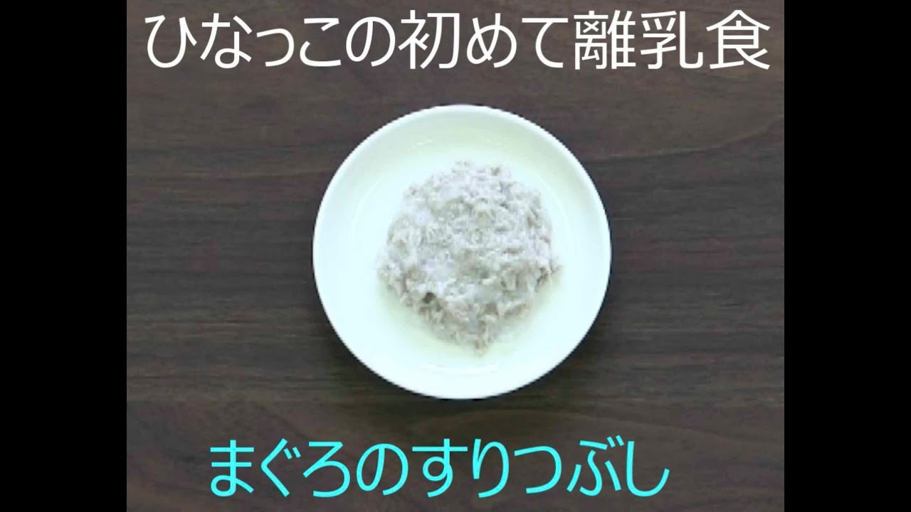 ひなっこの初めて離乳食 まぐろ Youtube