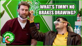 What's Timmy No Brakes drawing on Dr. Brady's Face?