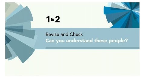 English File 4thE - Pre Intermediate - Revise and Check 1&2
