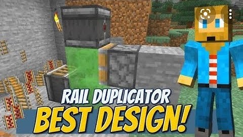 UNLIMITED Rails [Glitch]! Minecraft Rail Duplicator How To Build Tutorial!