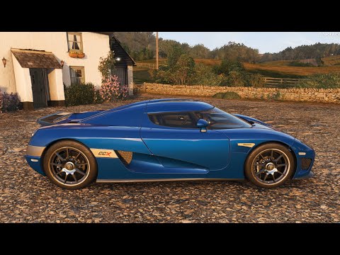 Forza Horizon 4 - 2006 Koenigsegg CCX - Car Show Speed Jump Crash Test . 1440p 60fps.