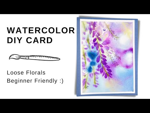 Easy Watercolor Floral Mother's Day Card 🌸🌸