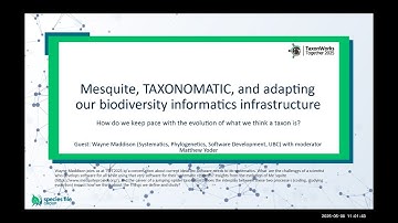 Mesquite, TAXONOMATIC: about biodiversity informatics infrastructure and taxon concept evolution