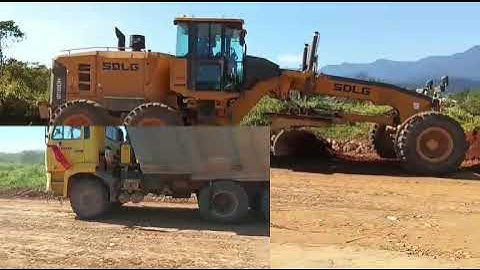 Granular sub base(GSB)EBM layer preparation work#construction#civilengineering #eicherdamper